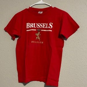Brussels tee bought from Belgium red 12-14 boys
